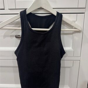 lululemon athletica Black Ribbed Tank Top